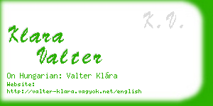 klara valter business card