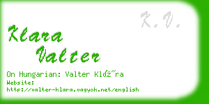 klara valter business card